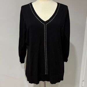 Avenue Black Knit Top